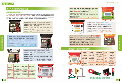《2018產(chǎn)品選型手冊開始發(fā)行了》接地，絕緣測試儀表